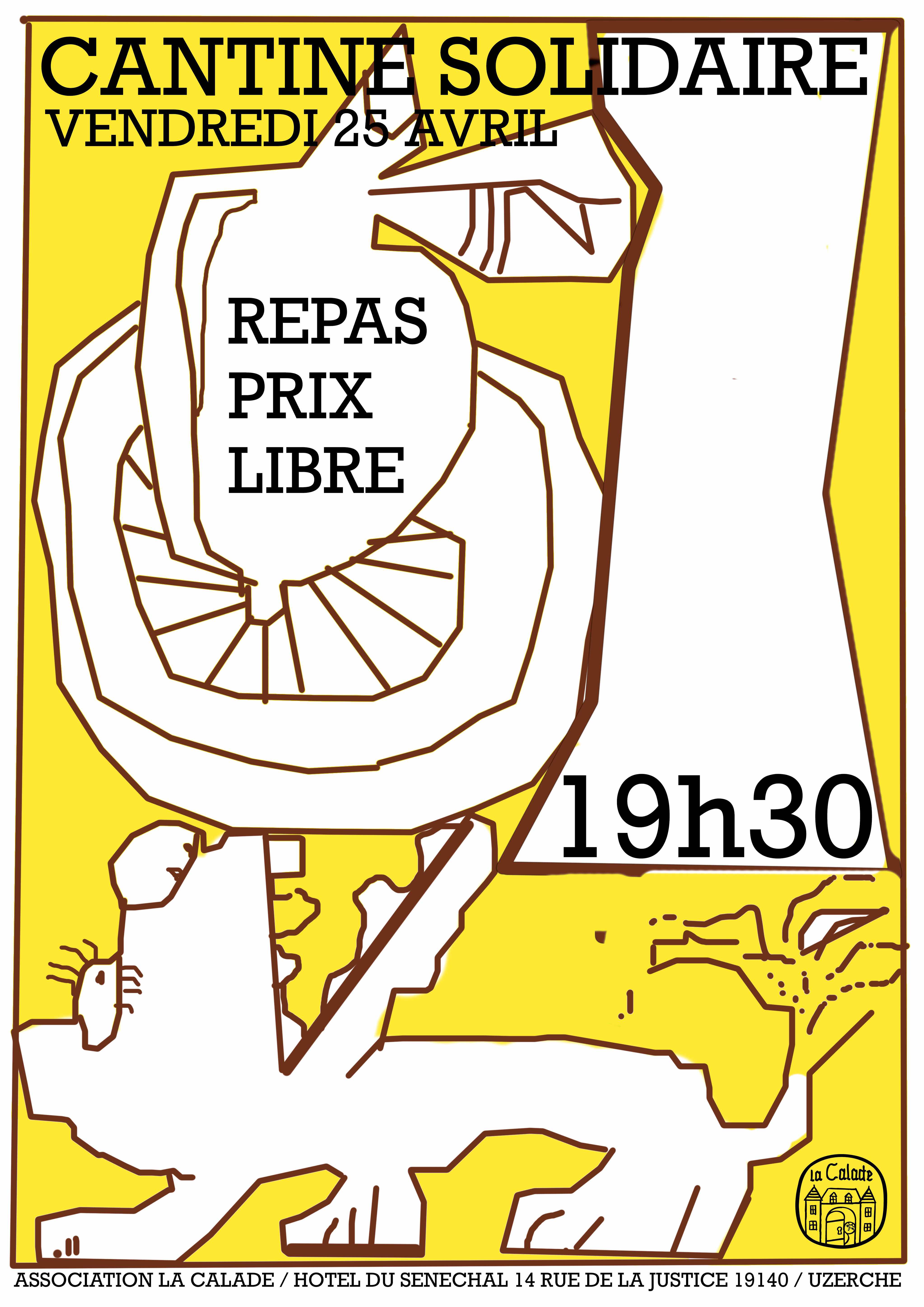 Affiche Cantine Solidaire Avril